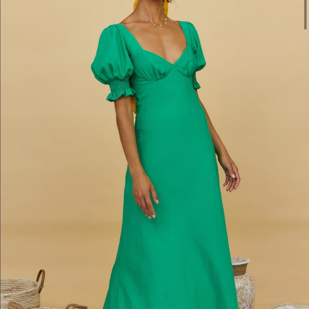 Fortunate One Calyx Maxi Green Dress